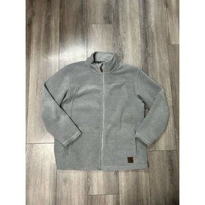 Field & Stream Gray Fleece Full Zip Sweater Jacket Men Size: XXL